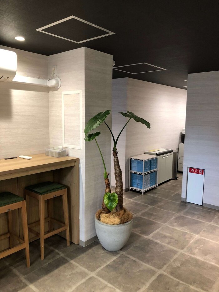 大阪市内オフィス フェイクグリーン 特殊鉢