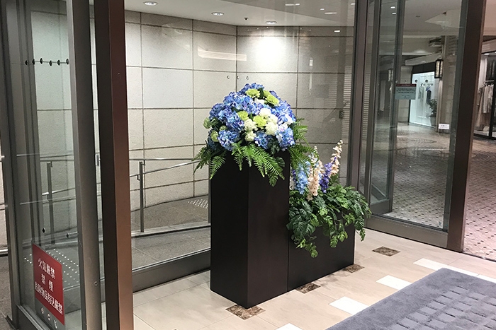 大阪市内商業施設造花装飾